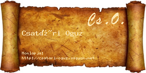 Csatári Oguz névjegykártya